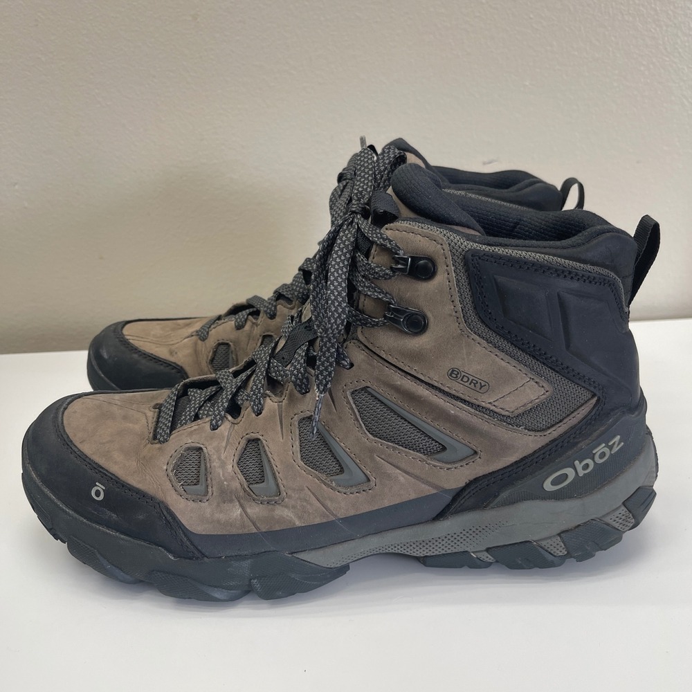 Oboz Sawtooth X Mid B-DRY Hiking Boots Mens 11 Brown Waterproof Trail Shoes - Picture 3 of 9